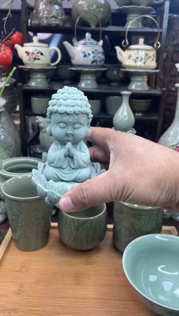 【闪购商品】青砂石佛加莲台一只