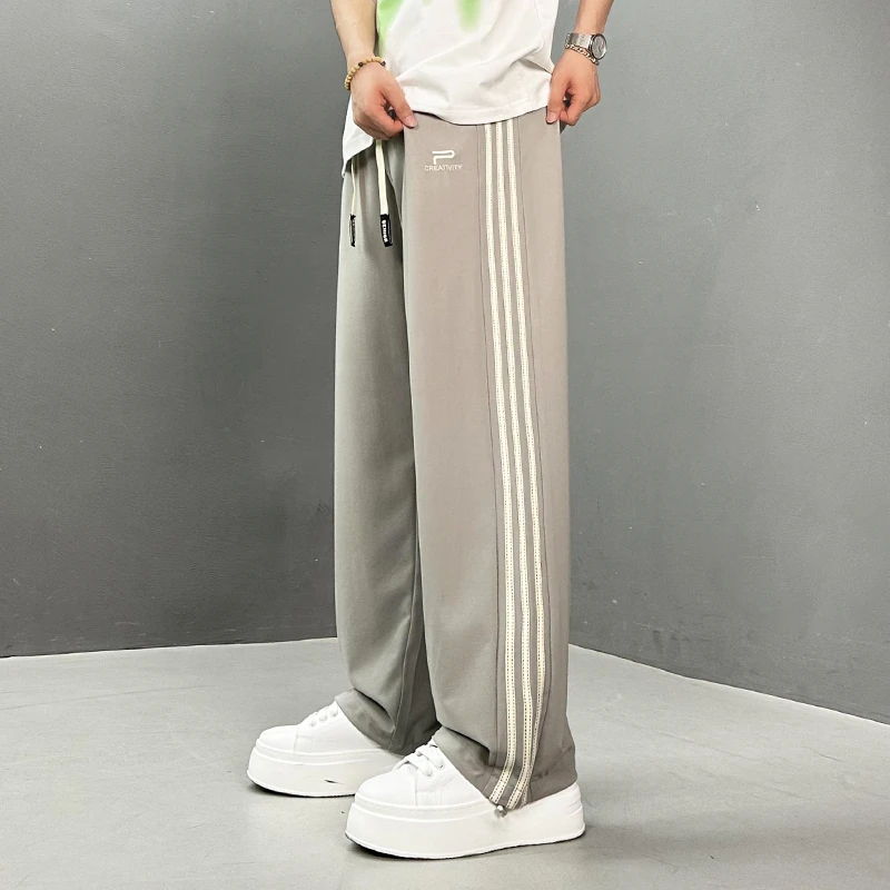 粉丝回馈夏季冰丝裤男透气宽松长裤直筒潮流百搭运动休闲裤xh1158