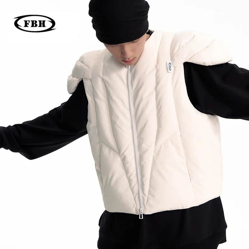 【蒋劲夫于嘉萌同款】FBH冬季美式橄榄球廓形时尚休闲保暖马甲上衣