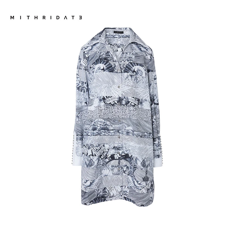 MithridateMT镜像分割印花限定衬衫M3DSS4165B6A