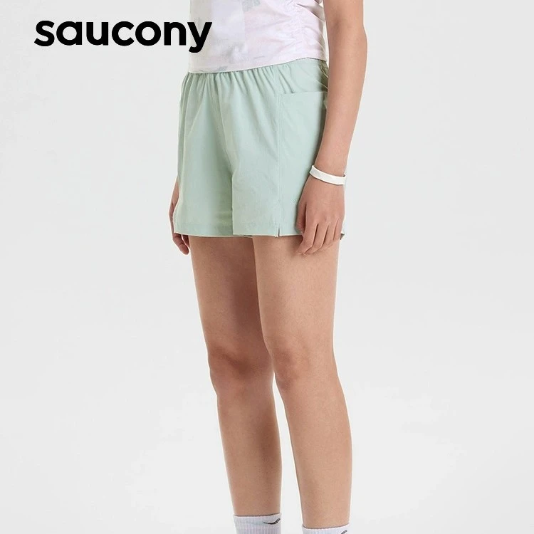 Saucony索康尼秋季女子跑步运动梭织跑步休闲短裤透气凉感舒适轻