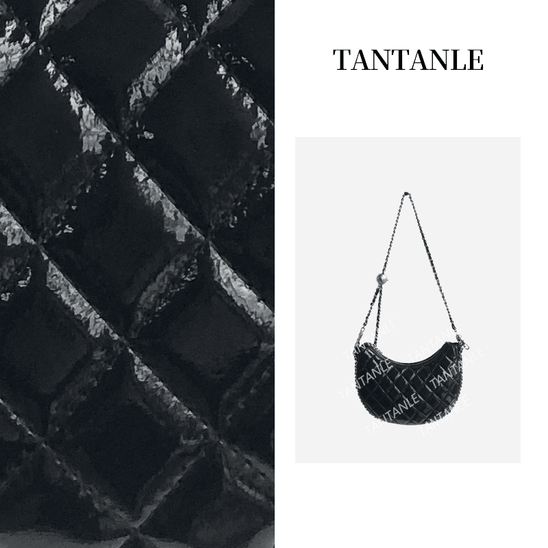 TanTanLe千羽·原创设计 高定单肩斜跨时尚休闲百搭质感菱格女包