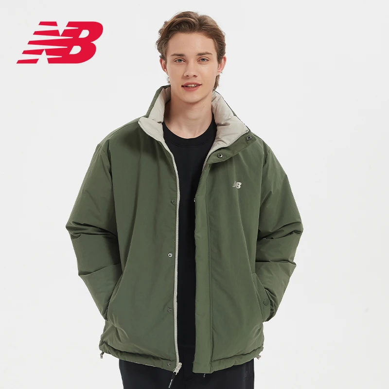 new balance短款运动羽绒服男女双面穿户外保暖棉衣棉袄AMJ34333