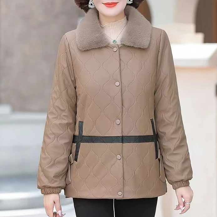 WT385-26时尚秋装休闲秋冬装皮衣外套