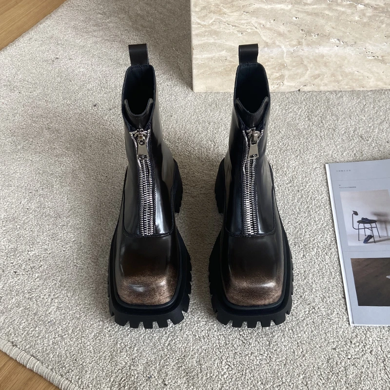 BAO/宝小姐【年底福利】小众设计潮酷百搭擦色马丁靴23880-2