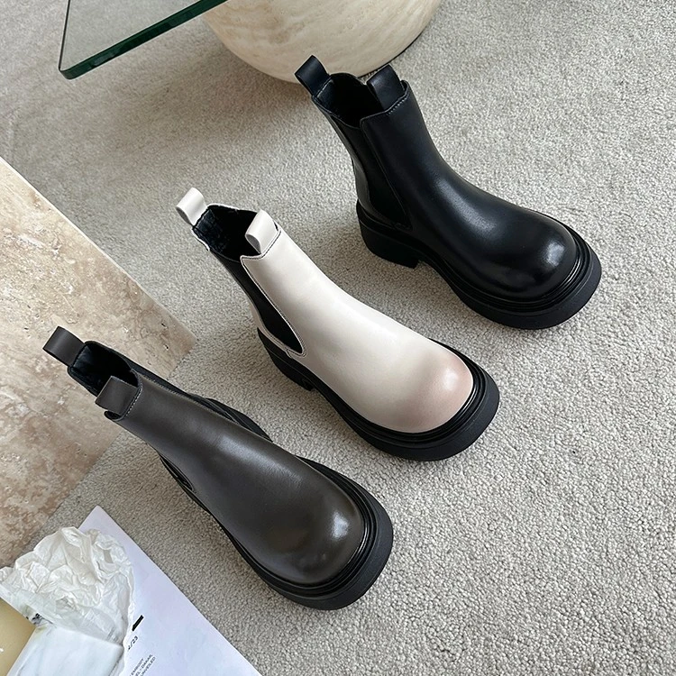 BAO/宝小姐英伦风小众设计擦色马丁靴6915