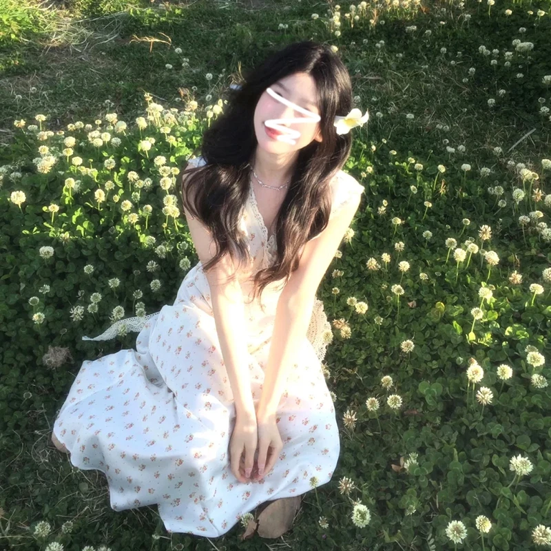 0791清纯奶甜碎花连衣裙子夏季2024早春季新款长裙法式温柔风初恋