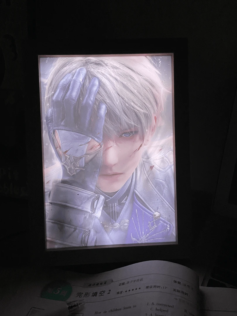 恋与深空沈星回语音指令小夜灯相框摆台卧室创意摆件崩坏星穹铁道