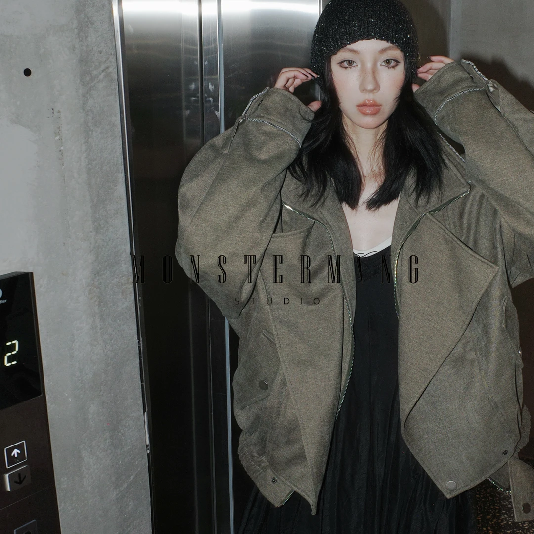 MONSTERMING 美式复古飞行员短款夹克