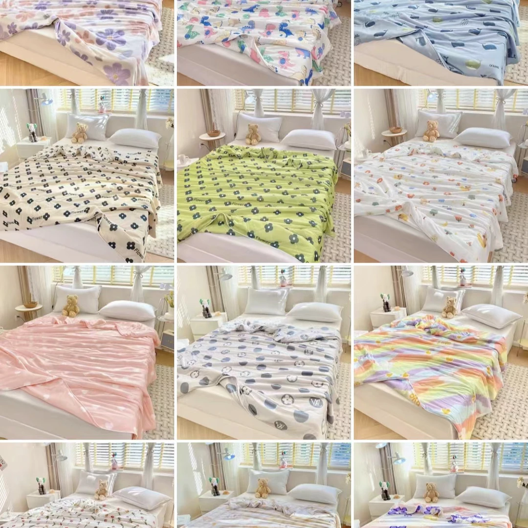 孤品《粉丝福利》凉感丝夏凉被 空调午睡被可机洗