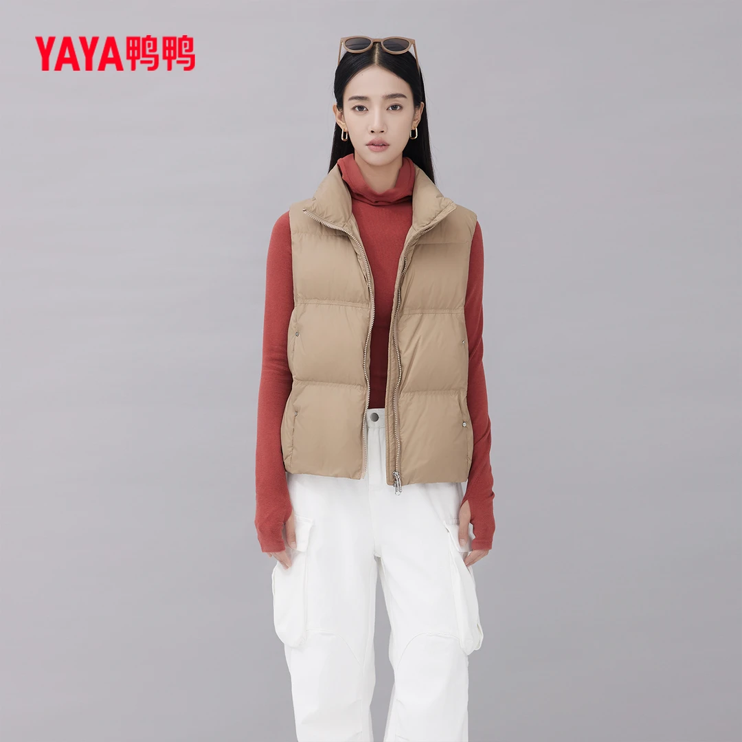YAYA/鸭鸭2023秋冬保暖加厚时尚休闲潮流百搭女士马甲YE3C609762N