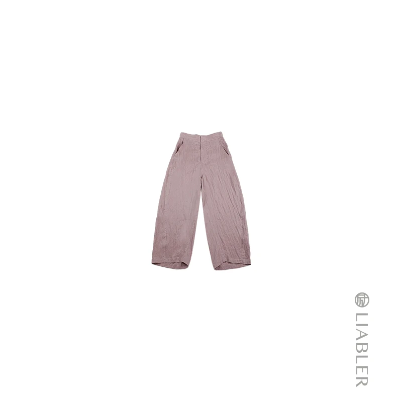 LIABLER/励【云芋】24春夏丝质度假套装肌理感阔腿裤 LSS241043T