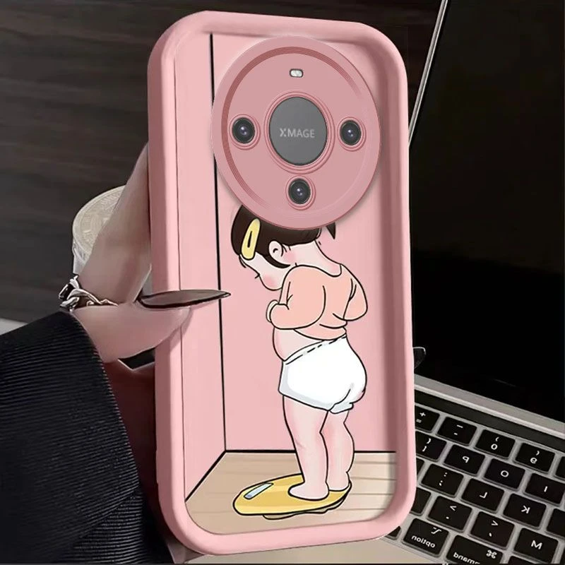 体重女孩华为mate60Pro手机壳天眼磨砂软壳防摔硅胶潮牌全包ins