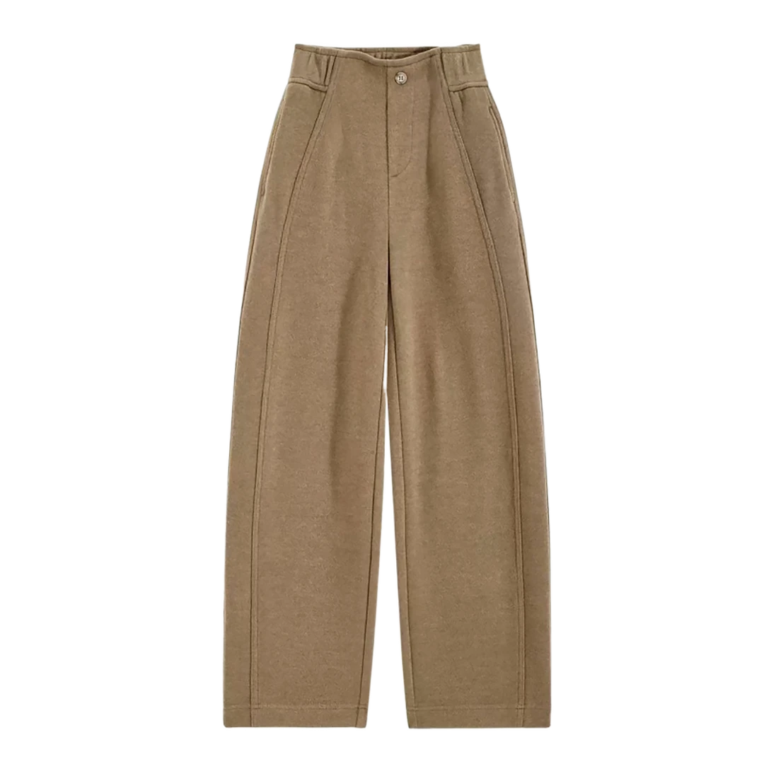 【专属】冬季休闲弯刀裤高腰长裤时尚加绒保暖香蕉显瘦宽松外穿