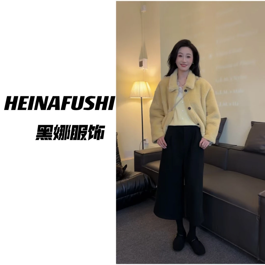 HEINA清仓【小韩妹】毛毛外套24359-5