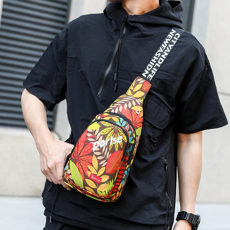 枫叶尼龙包 民族风户外运动休闲轻便单肩包防水潮流时尚斜挎包