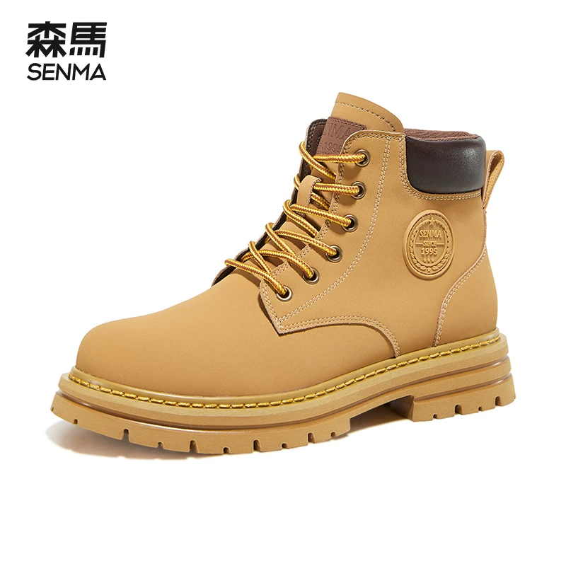 SENMA/森马森马新款潮流时尚情侣款男士休闲秋冬马丁靴百搭大黄靴