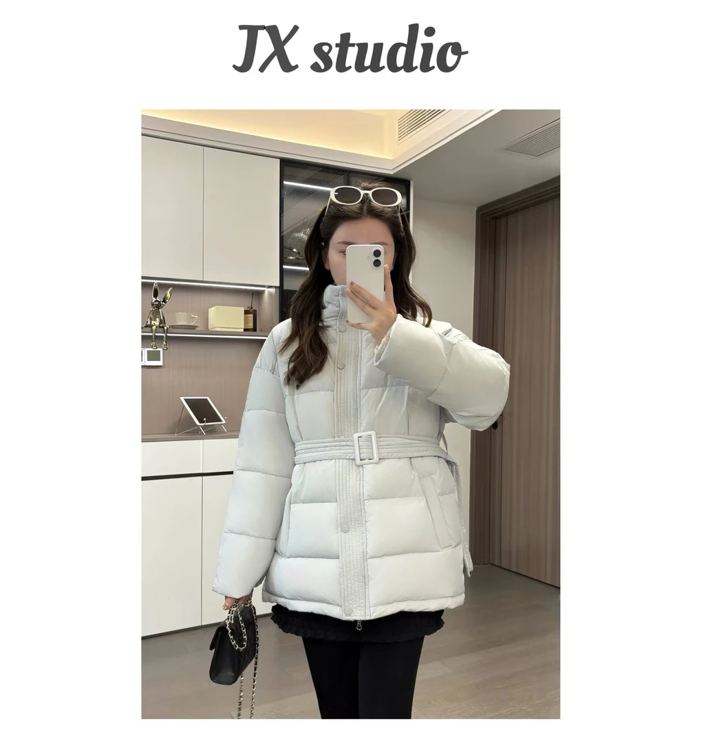 静贤【空白格】冬季新款韩系气质显瘦棉服外套（带收腰）