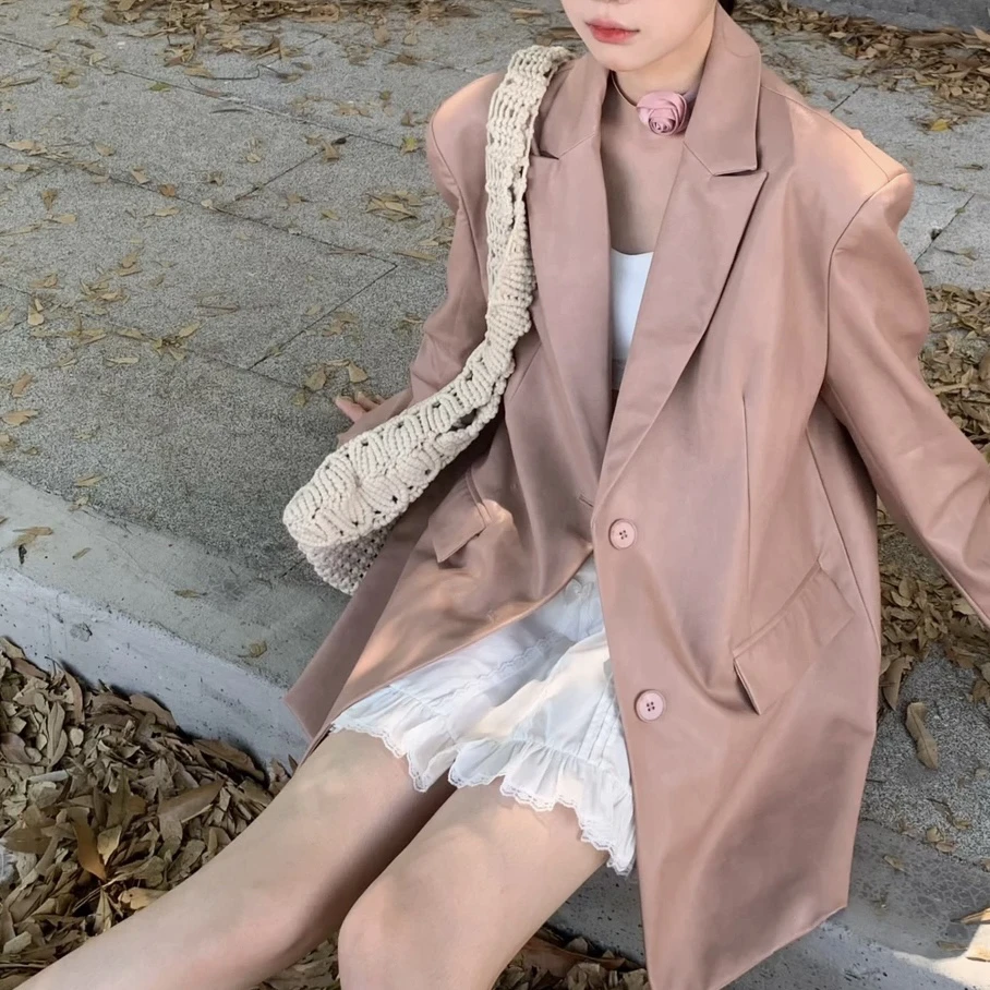 【ZHANGXIN】24s秋冬新款皮衣外套女