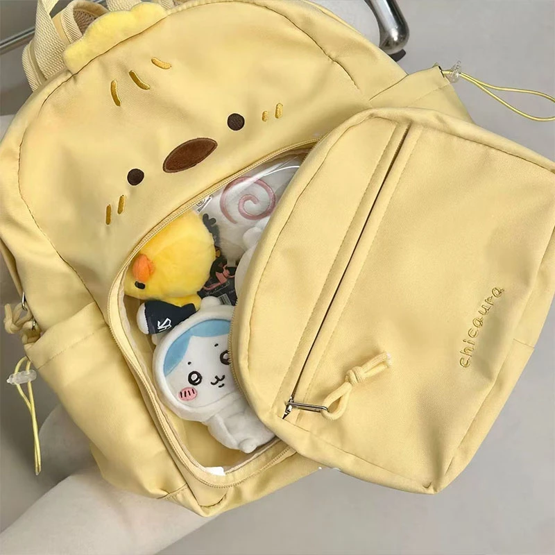 小黄鸡双肩包学生上课通勤书包小众可爱痛包娃包可拆卸设计背包
