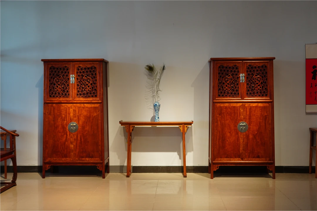 檀藝誠仿伍炳亮款梅龙柜书柜