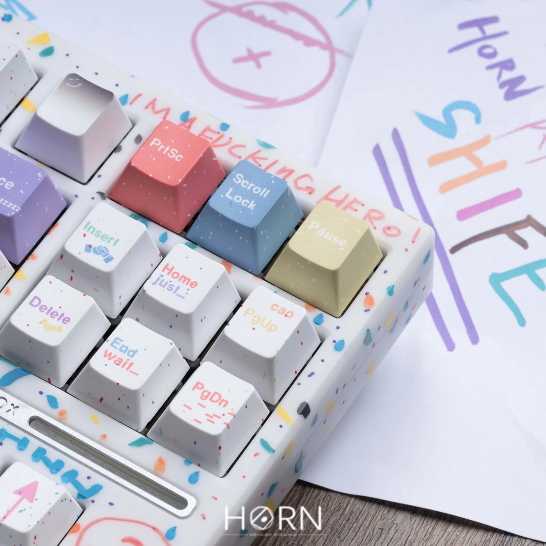HORN STUDIO“SHIFE ”客制化PBT热升华键帽涂鸦个性无厘头键帽创意