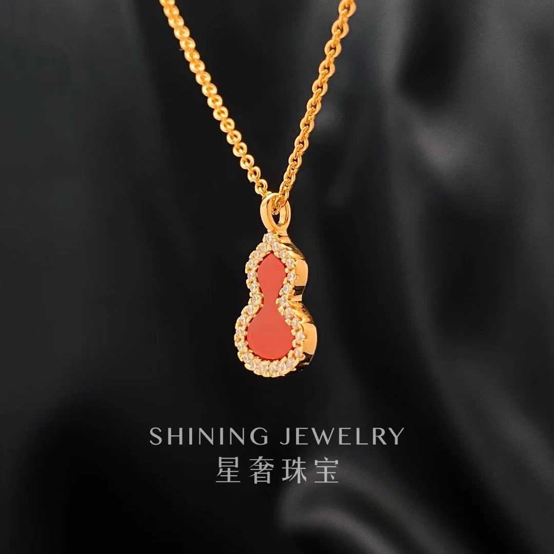 【星奢珠宝】18k钻石mini葫芦项链天然真钻气质轻奢时尚少量库存