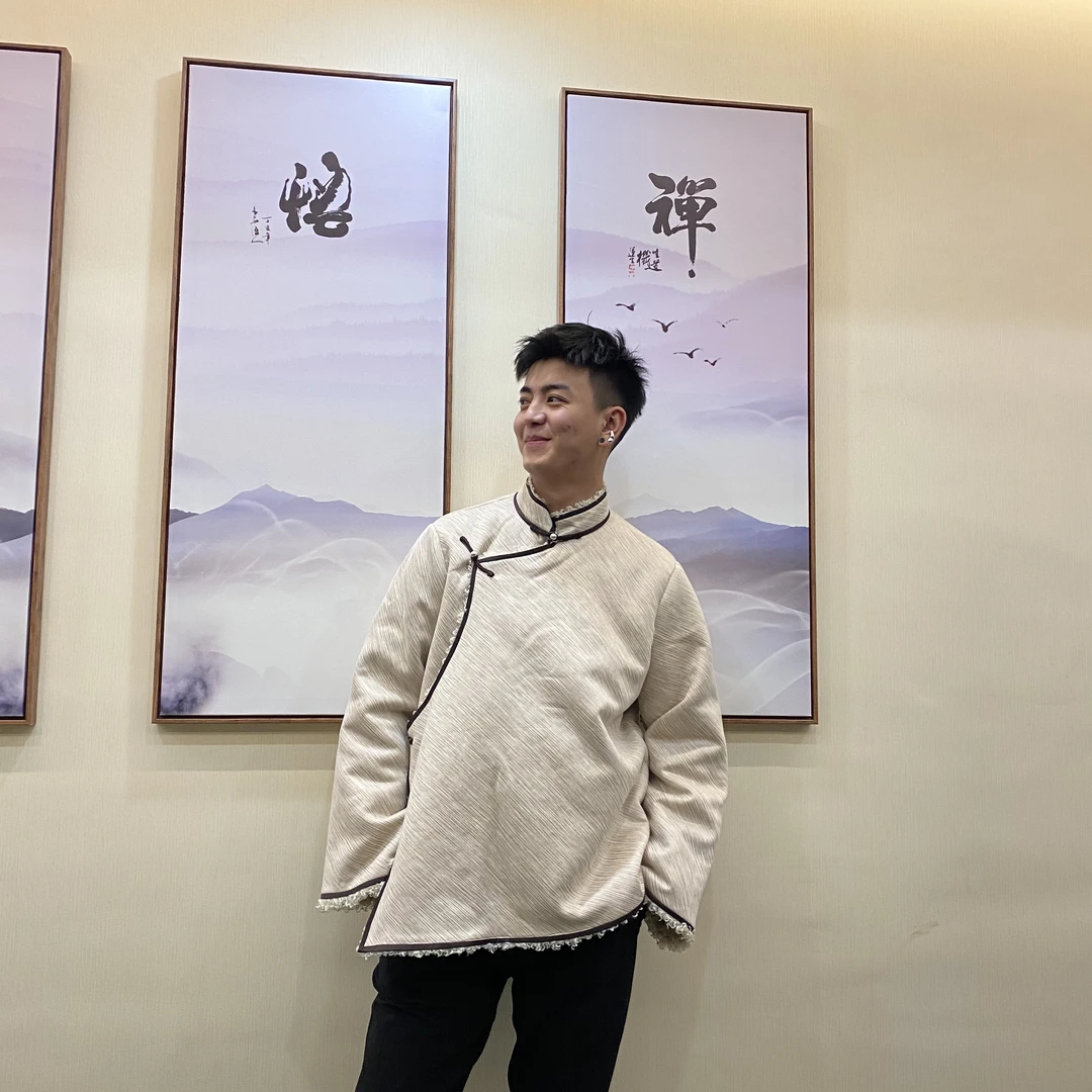 【索楠服饰】男士冬皮毛一体加厚民族藏式外套