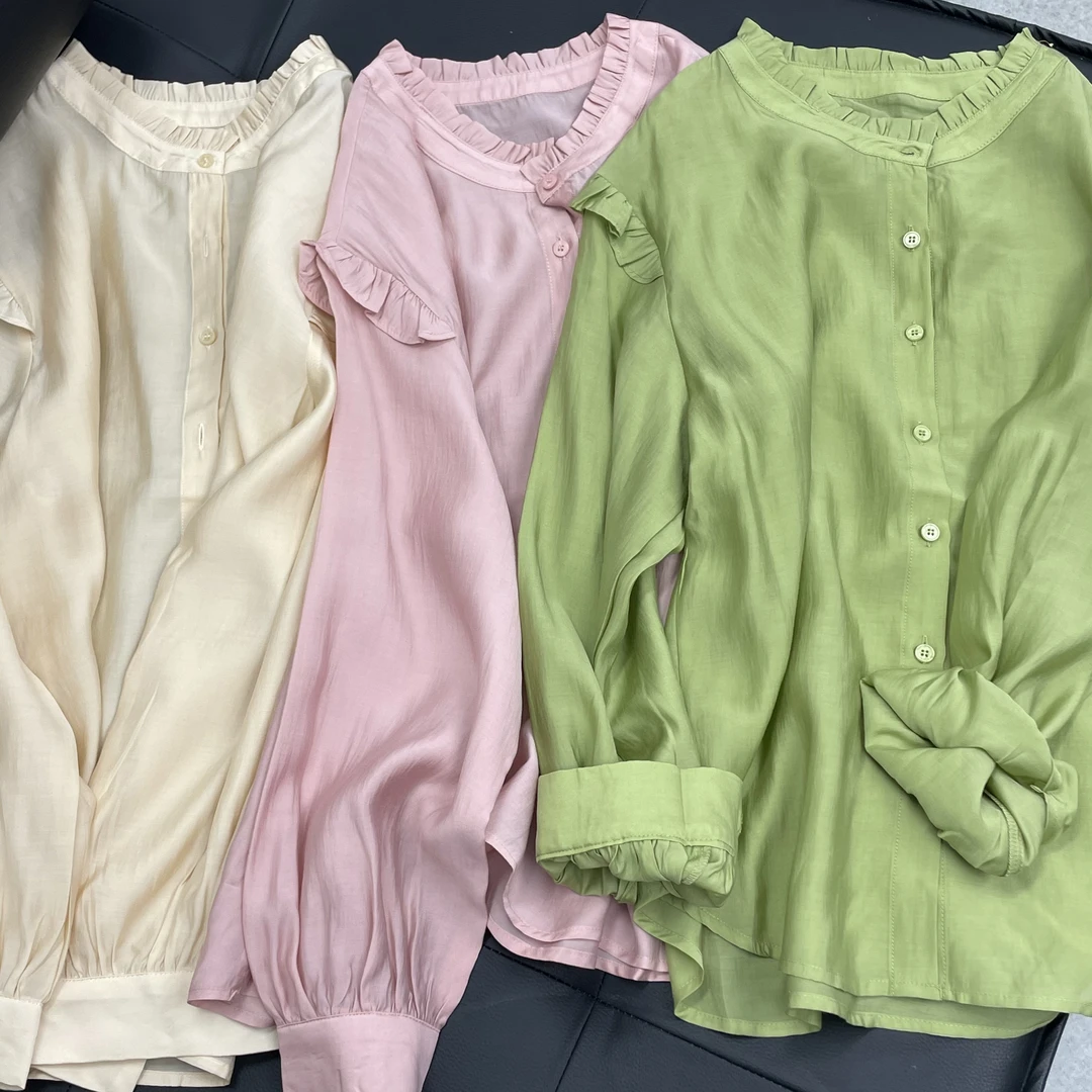 天丝木耳边防晒衬衫