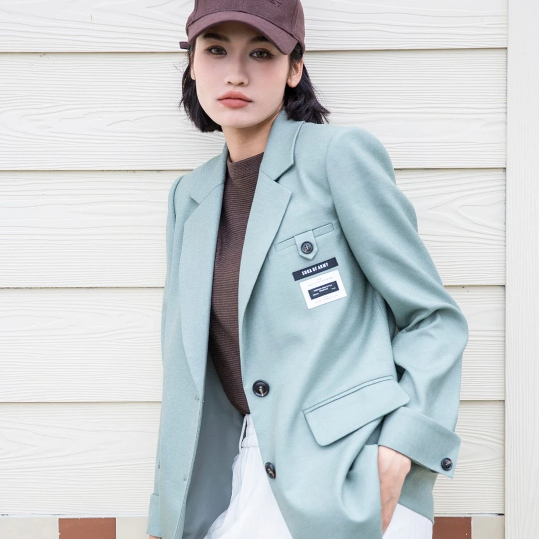 【2023年春款】欧美扩版文艺西服