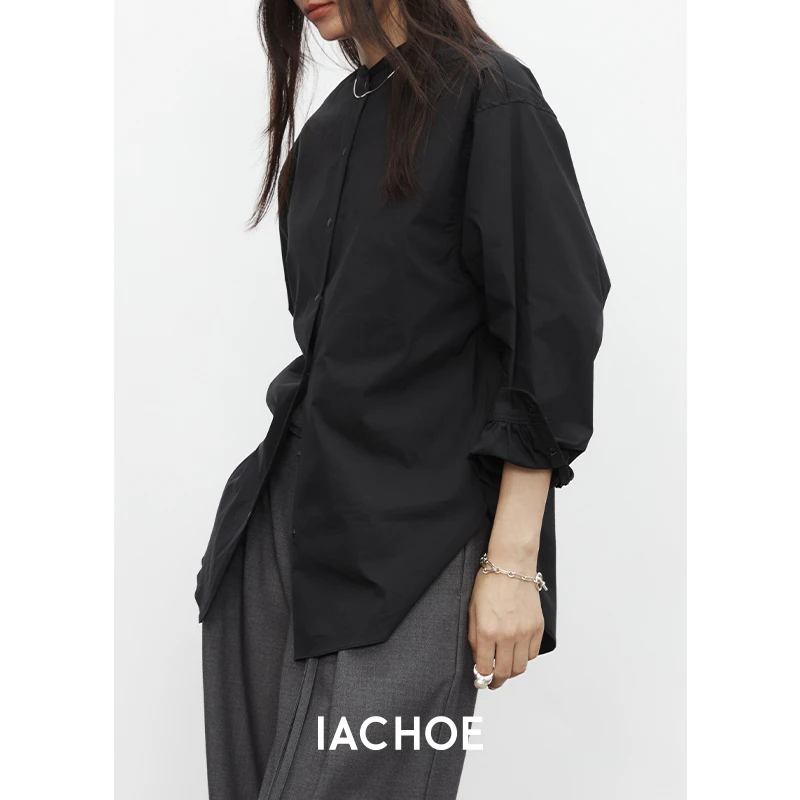 IACHOE小立领夏季衬衫3531504008