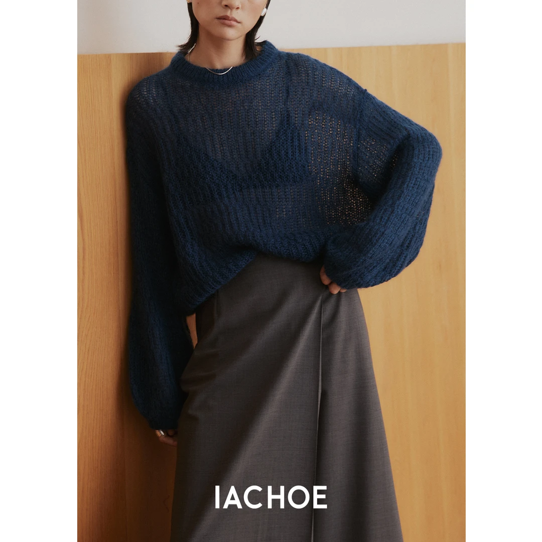IACHOE镂空宽松毛衣3561505006