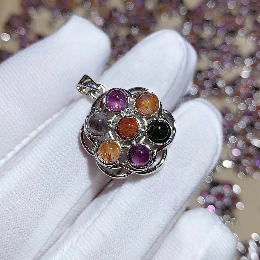 极光吊坠极光水晶旋转挂坠七星阵珠挂件极光23吊坠可转动