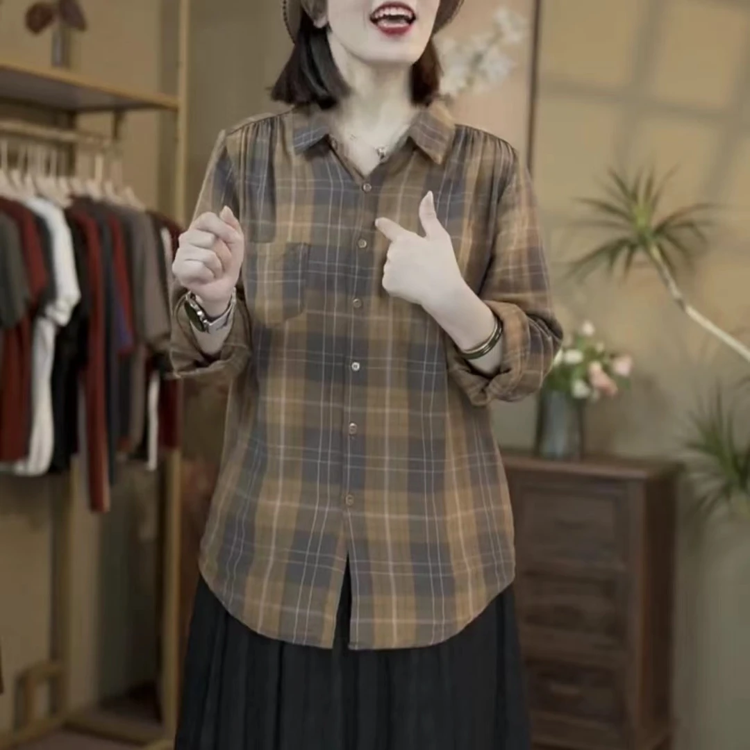 2405 双面色织格子衬衫