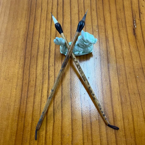 金丝银线高端宣笔狼紫/羊紫纯毛料老凤眼笔杆出锋2.8/口径1cm