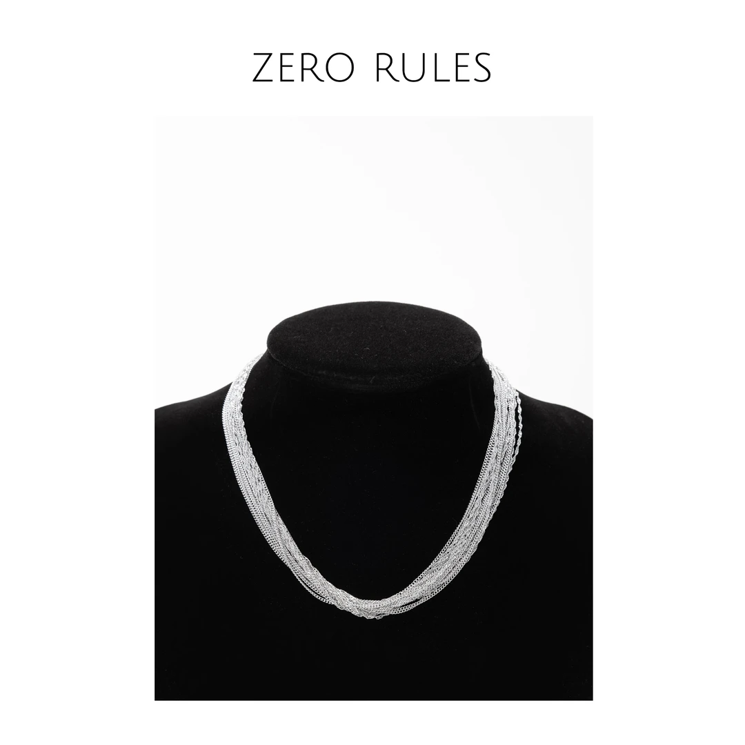 铜项链 24071721【层叠锁骨链】高定Y版黄铜+电镀白金 层叠锁骨项链