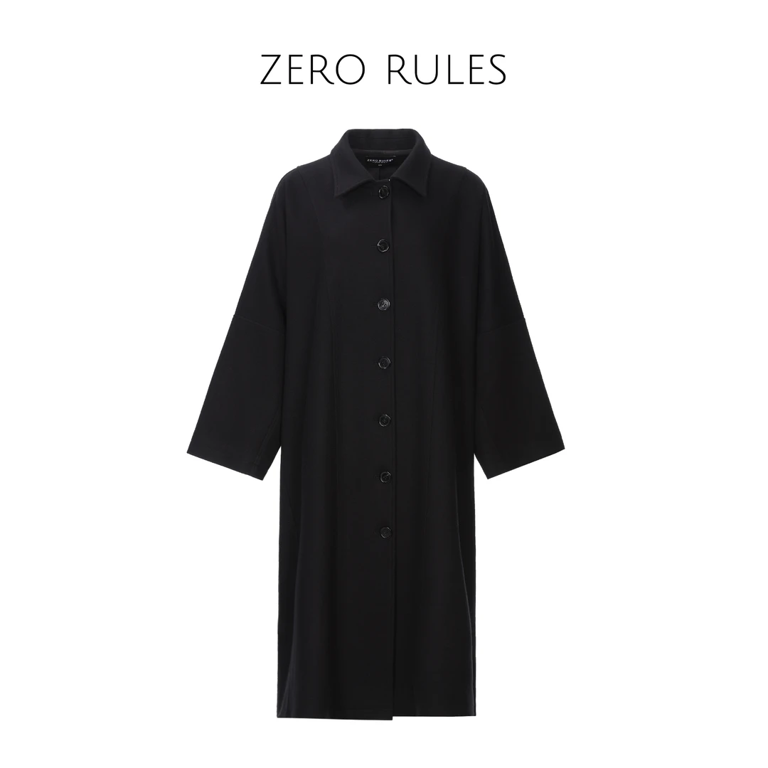 24082340【Row茧型大衣】高定chao细羊毛呢 Chao遮肉显瘦茧型大衣