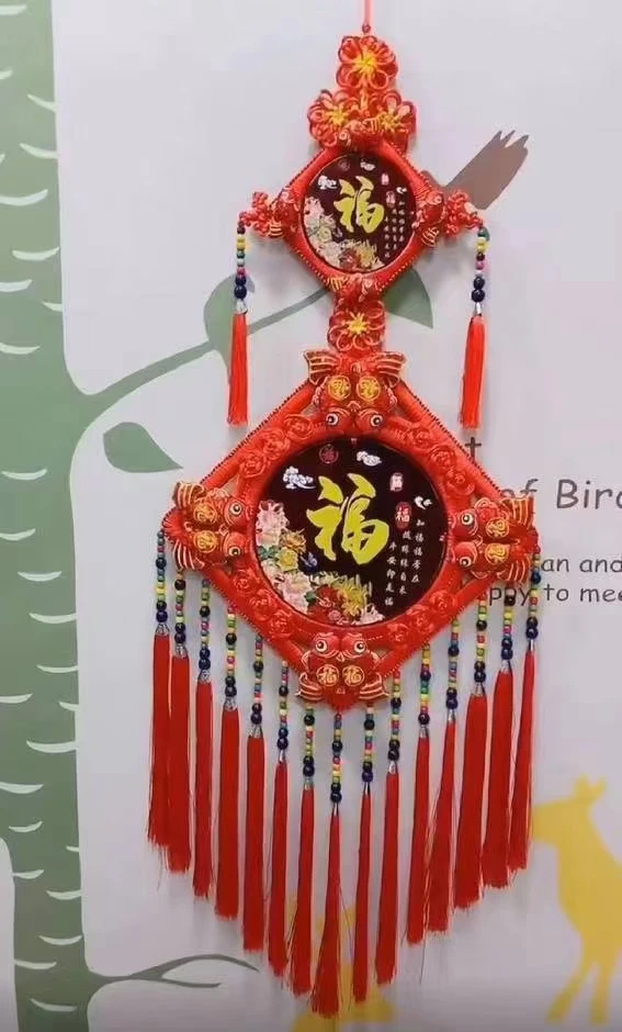 福中福桃木中国结。