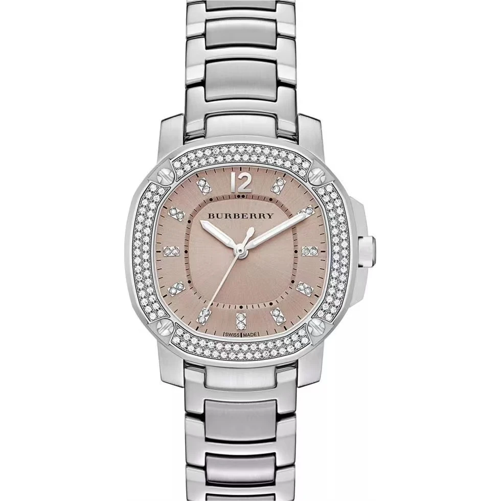 【娜姐专属】Burberry博柏利镶钻石英女表34表盘BBY1803