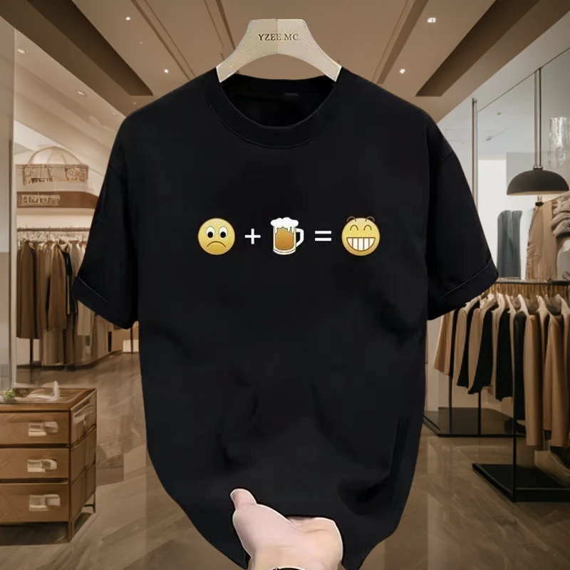 宽松潮流T恤痞帅男女生同款重磅印花中国风短袖夏季圆领上衣打底