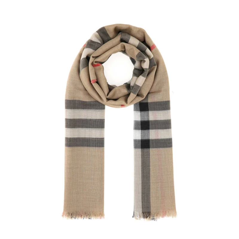 burberry/博柏利羊毛真丝围巾8078779