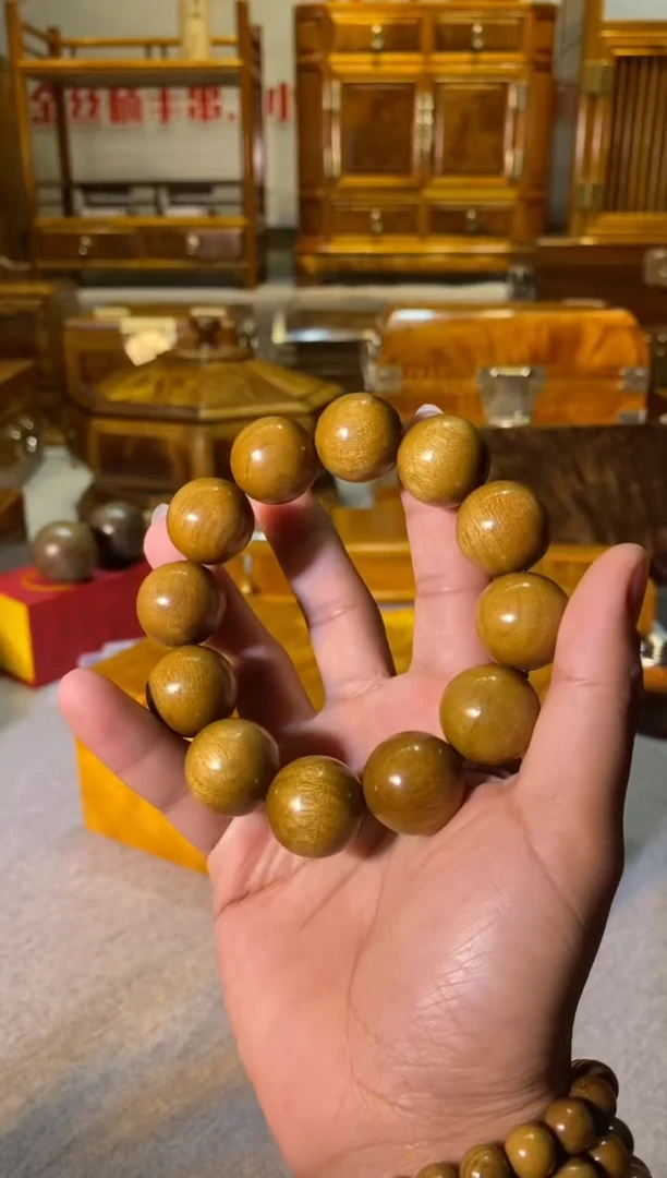 【闪购商品】金丝楠木艺金丝楠木小叶2.0手串通货