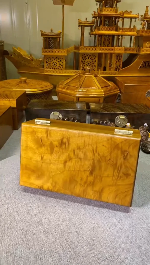 【闪购商品】金丝楠木艺金丝楠木首饰盒