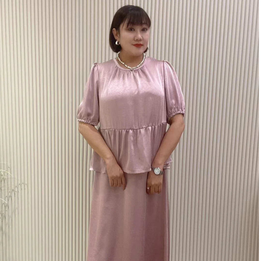 【原创大码设计师款】2024夏季褶皱减龄短袖【两件套】539