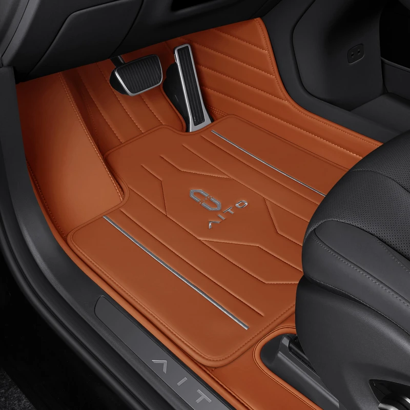 喜庐适用AITO华为问界M5脚垫 M7 M9 M8汽车脚垫真牛皮全包脚垫璨