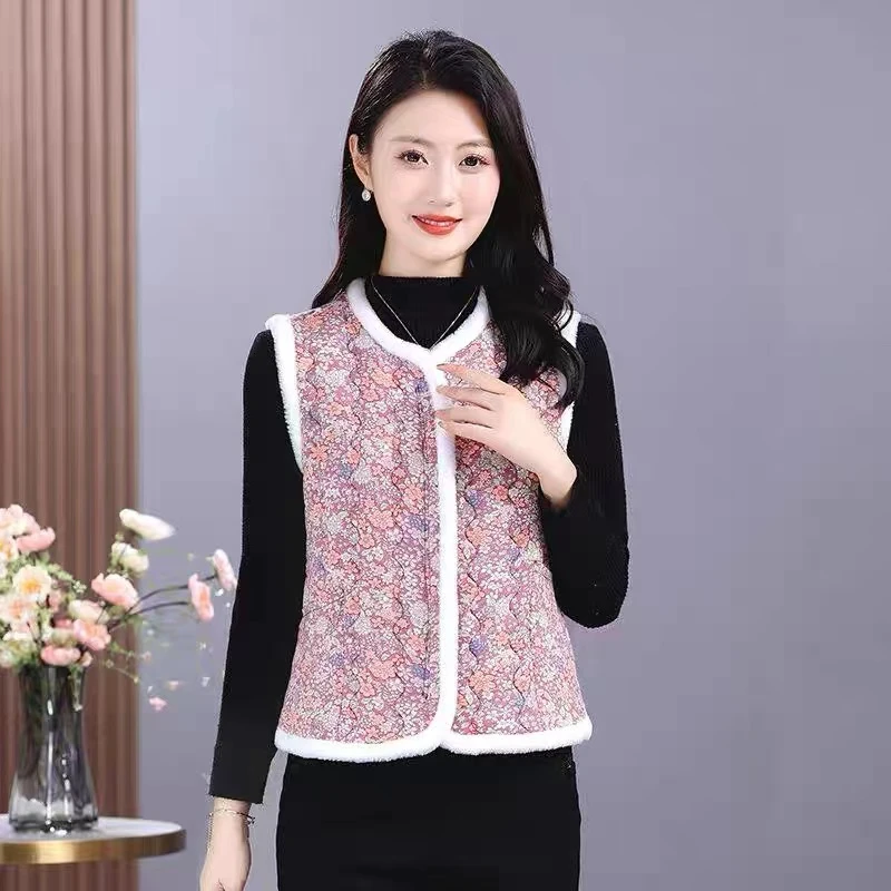 2024年新款时尚秋冬国潮民族风国风加厚保暖贴身修身款马甲背心15