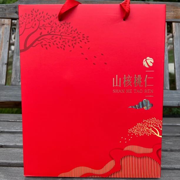中秋礼盒新货临安山核桃仁五罐装红色精美礼盒手工饱满酥脆