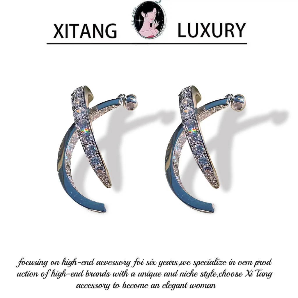 铜合金耳饰 《千娇百媚》轻奢气质百搭精致ins耳钉耳环耳坠8371