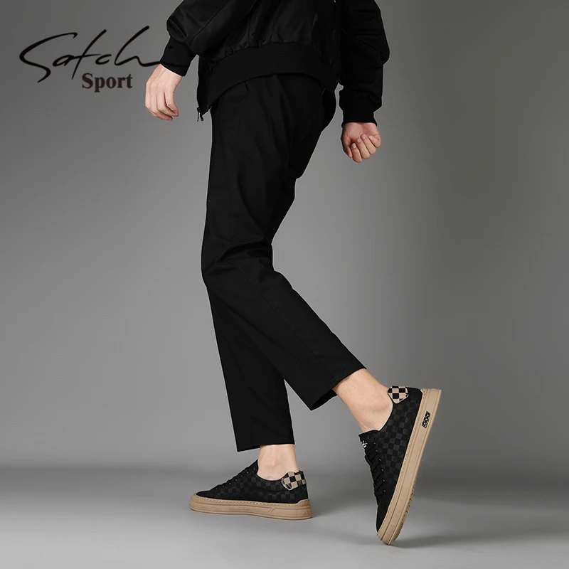 沙驰男鞋时尚青年爸爸鞋2025年夏季款鞋透气百搭男士休闲平底板鞋