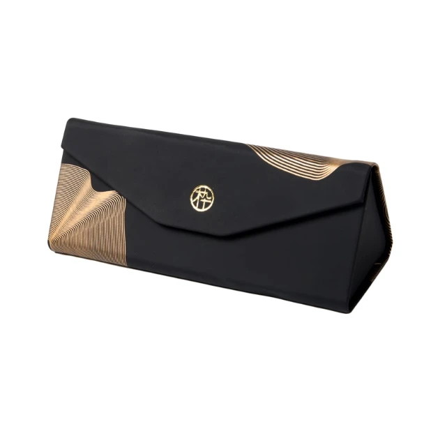 木九家带金边logo三角眼镜盒